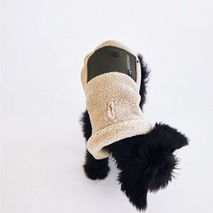 NWT ZARA FAUX SHEARLING PET COLLECTION JACKET XXS